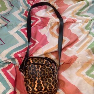 Leopard Print Crossbody Bag - Brown
